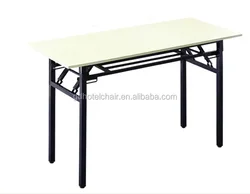 Wholesale High quality Metal folding tables for conference foldable meeting wooden table computer desk