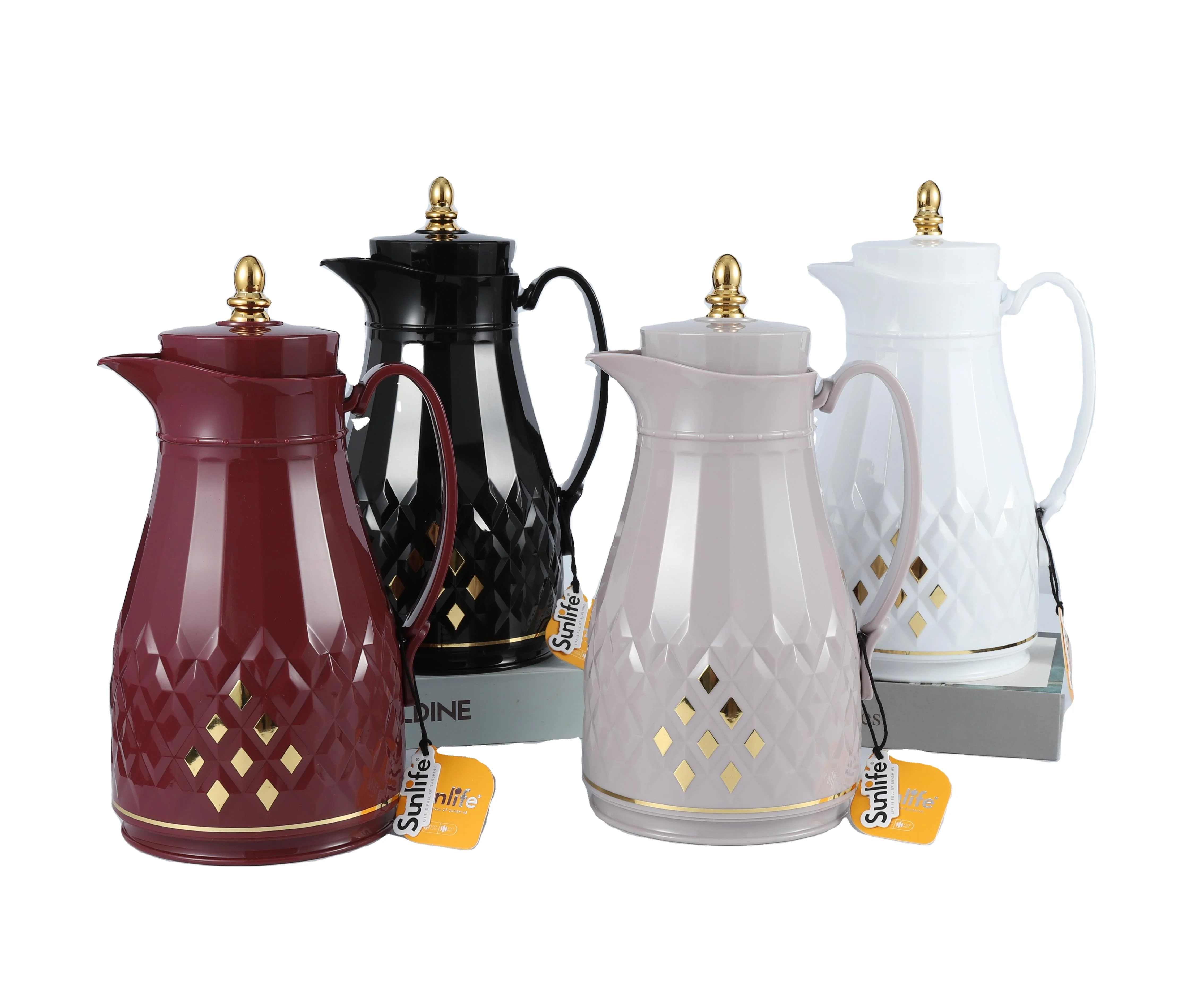 Вакуумная колба SUNLIFE 1000 мл арабский кофейник белый стеклянный вкладыш термокувшин чайник