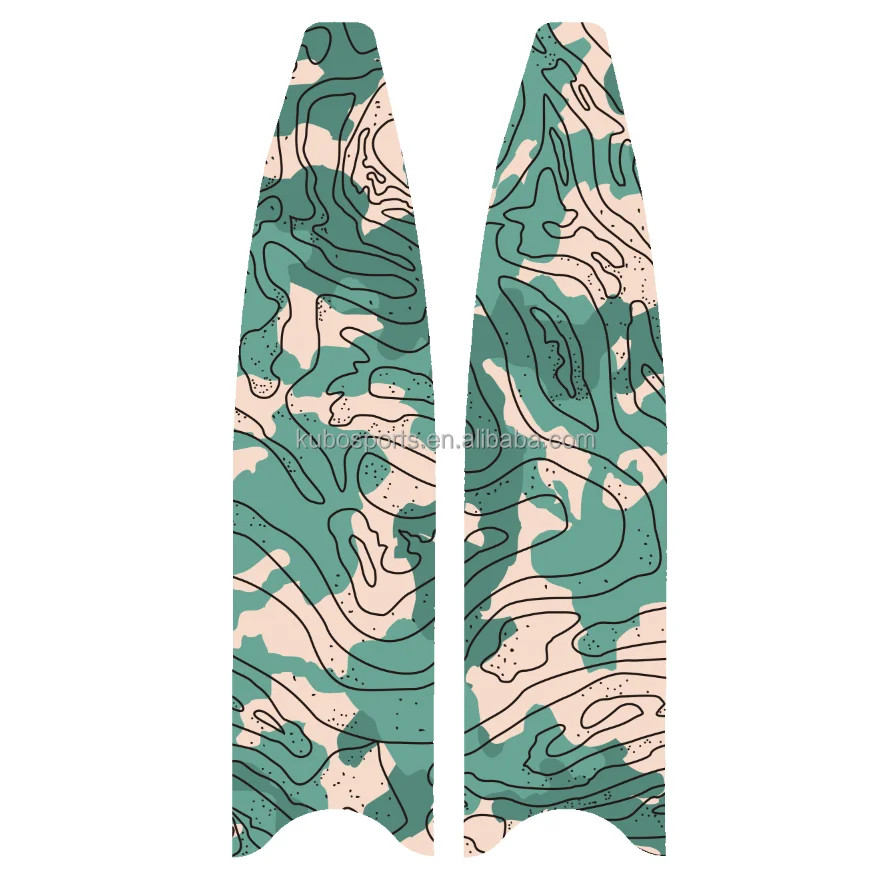 KUBO Carbon fiber free diving fins scuba snorkeling diving fins long flipper freediving blade accessories swim diving fins