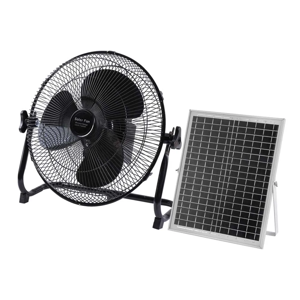 High capacity 2A USB charging 5-speed adjustable floor mounted solar fan
