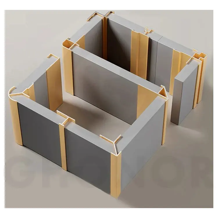 Interior Tile Aluminium Edge Profile Wood Mdf Internal External Corner Metal Trim for Wood Panel Plywood Tile