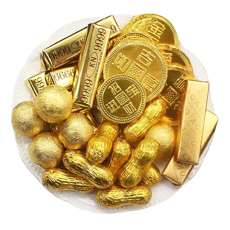 Aluminum Foil Chocolate Wrapping Paper Laminated Printed Heat Sealing Foil Paper in Roll