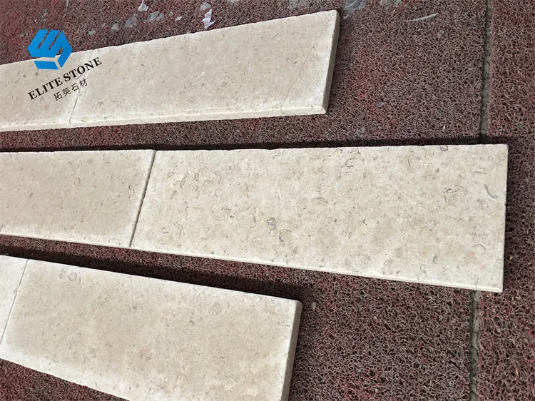 Tumbled Homed Natural Travertine Outdoor Indoor Floor Paving Stone Tile French Pattern Limestone Pavers