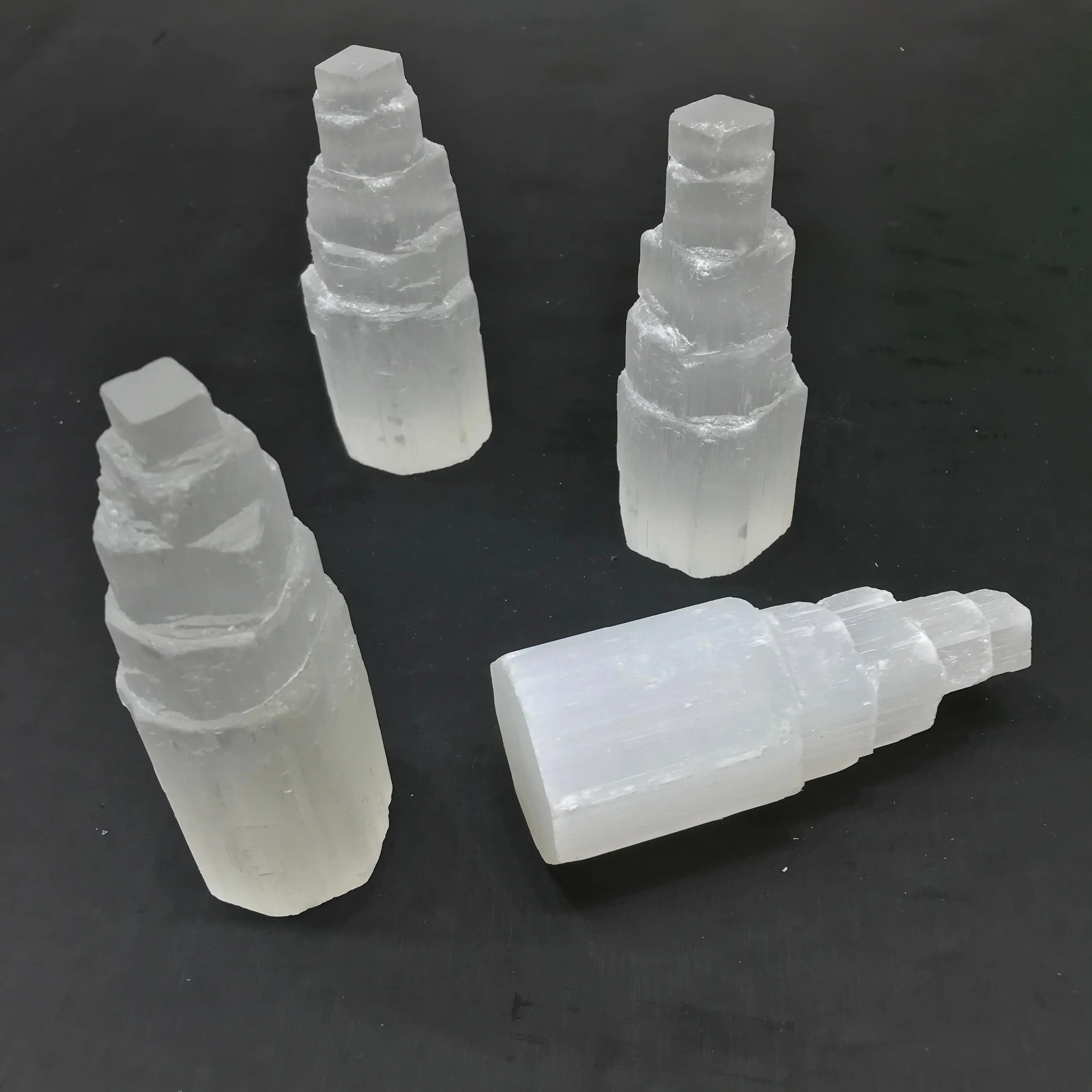Wholesale Natural White Clear Selenite Crystal Raw Cube Tower For Home Decoration Gifts