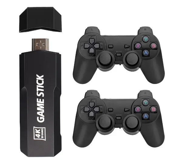 New X2 Plus Game Stick 4K Retro Video Game Console 2.4G Wireless Controller HD-Out 30000 Games For PSP/N64/PS1