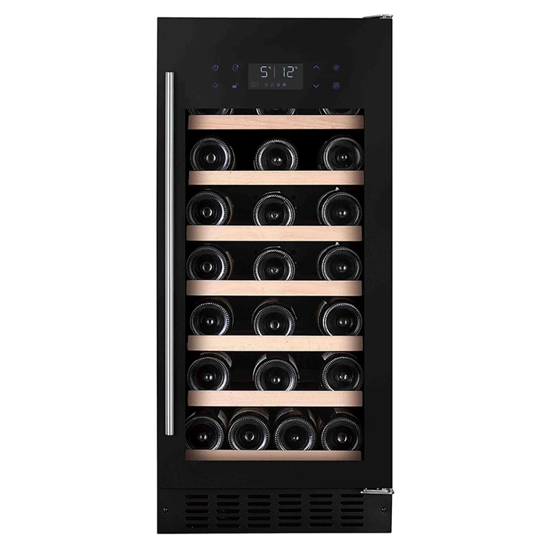 Vinopro Brand Mini Wine Fridge 91L 37 Bottles Smart Wine Cooler with Glass Door Built-In Compressor for Hotel and Household Use