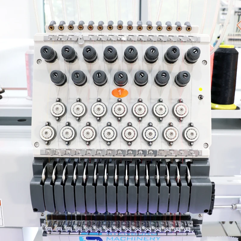 6 cabezas, 15 agujas, 1000 SPM maquina de bordado por computadora con logotipo de marco de colchon industrial de alta velocidad