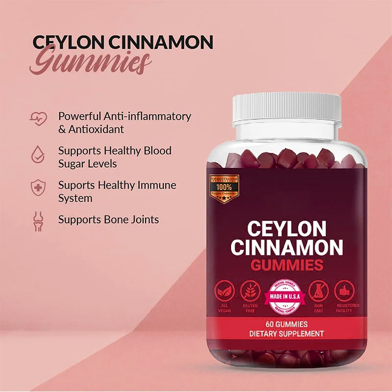 OEM Sugar Free Antioxidant Ceylon Cinnamon Gummy