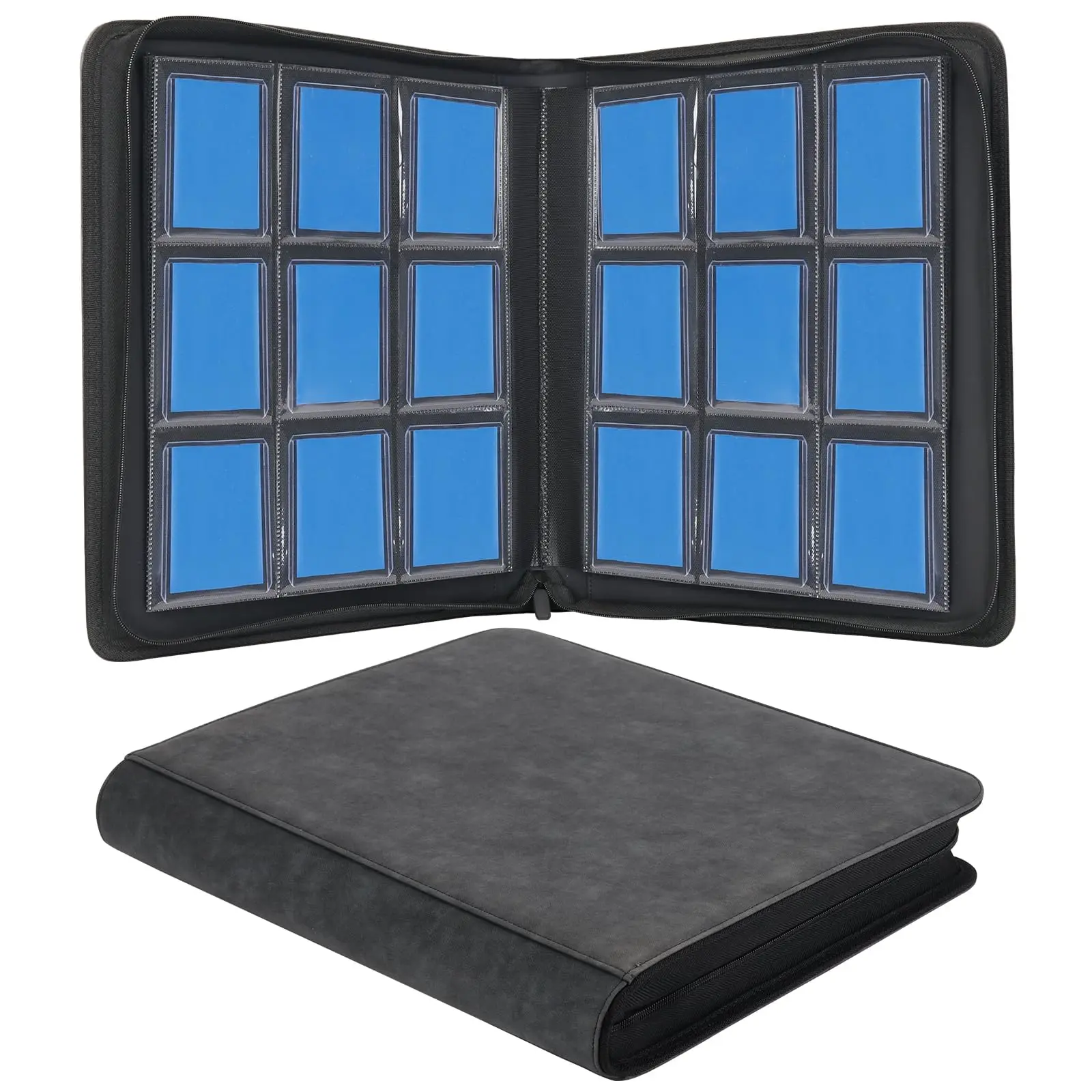 Custom Card Binder 9 Pocket Zipper Card Binder Photo Pokemoned Toploader Trading Baseball Card Album