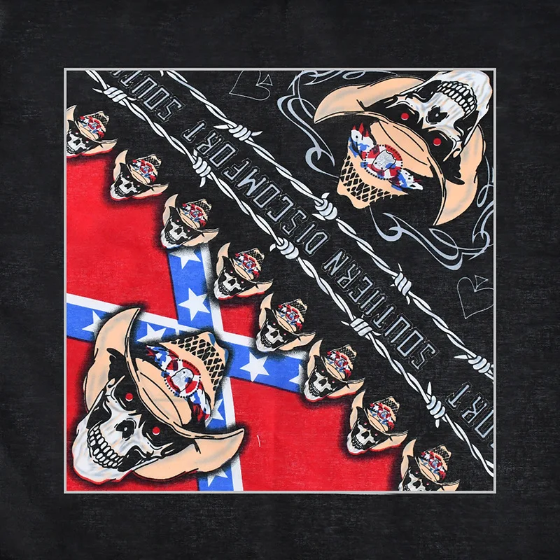 High Quality Hip-Hop Skull Bandana 100% Cotton Halloween Ghost Logo Print Square Scarves Street Dance Dress Up Headscarves