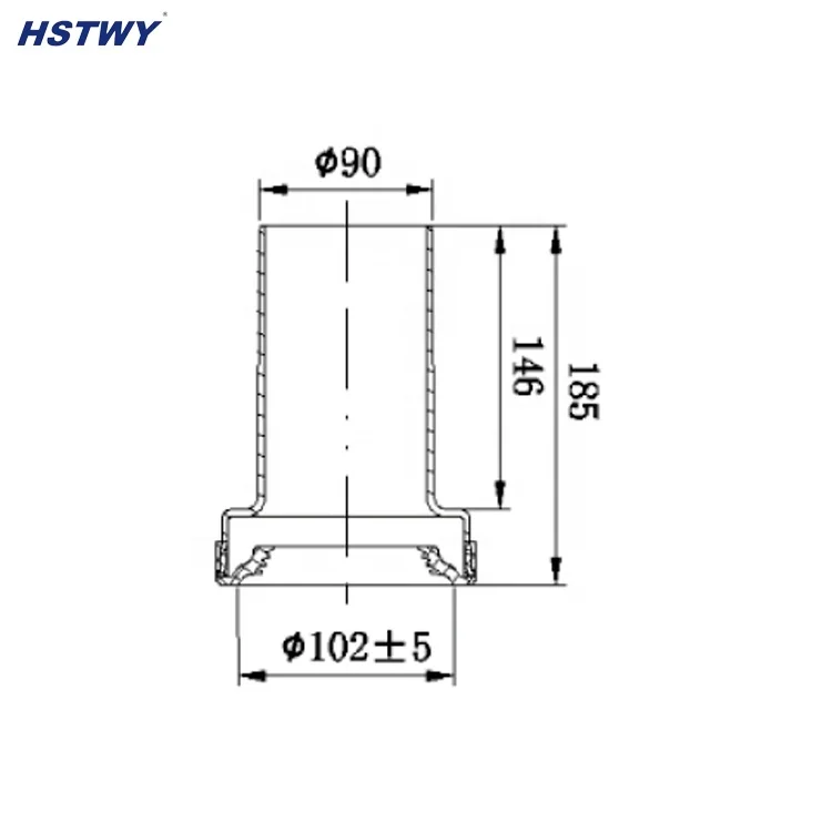 HK722 сантехника для ванной комнаты туалета Соединительная труба D90 HDPE дренажная пластиковая настенного
