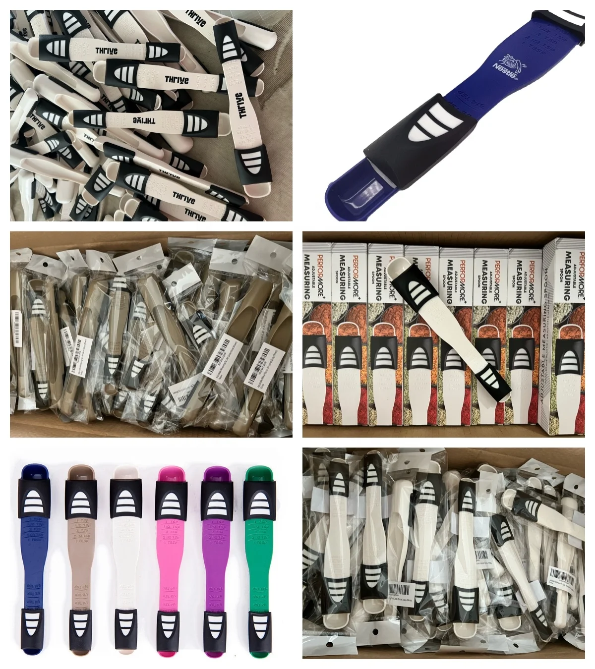 Adjustable Measuring Spoon with Double End Adjustable Scale 9 Stalls All in One Measuring Spoon Wide Range of Measurements