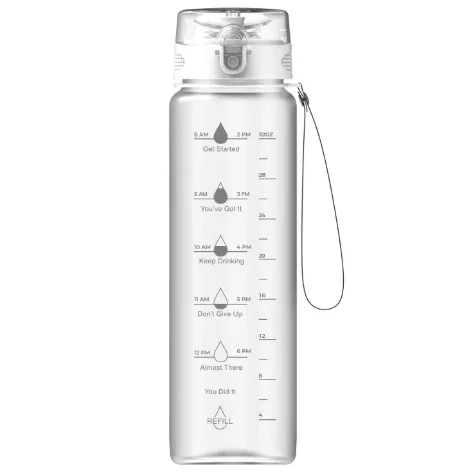 Factory Bulk Sports Outdoor Gym Portable Motivational Water Bottle with Time Mark