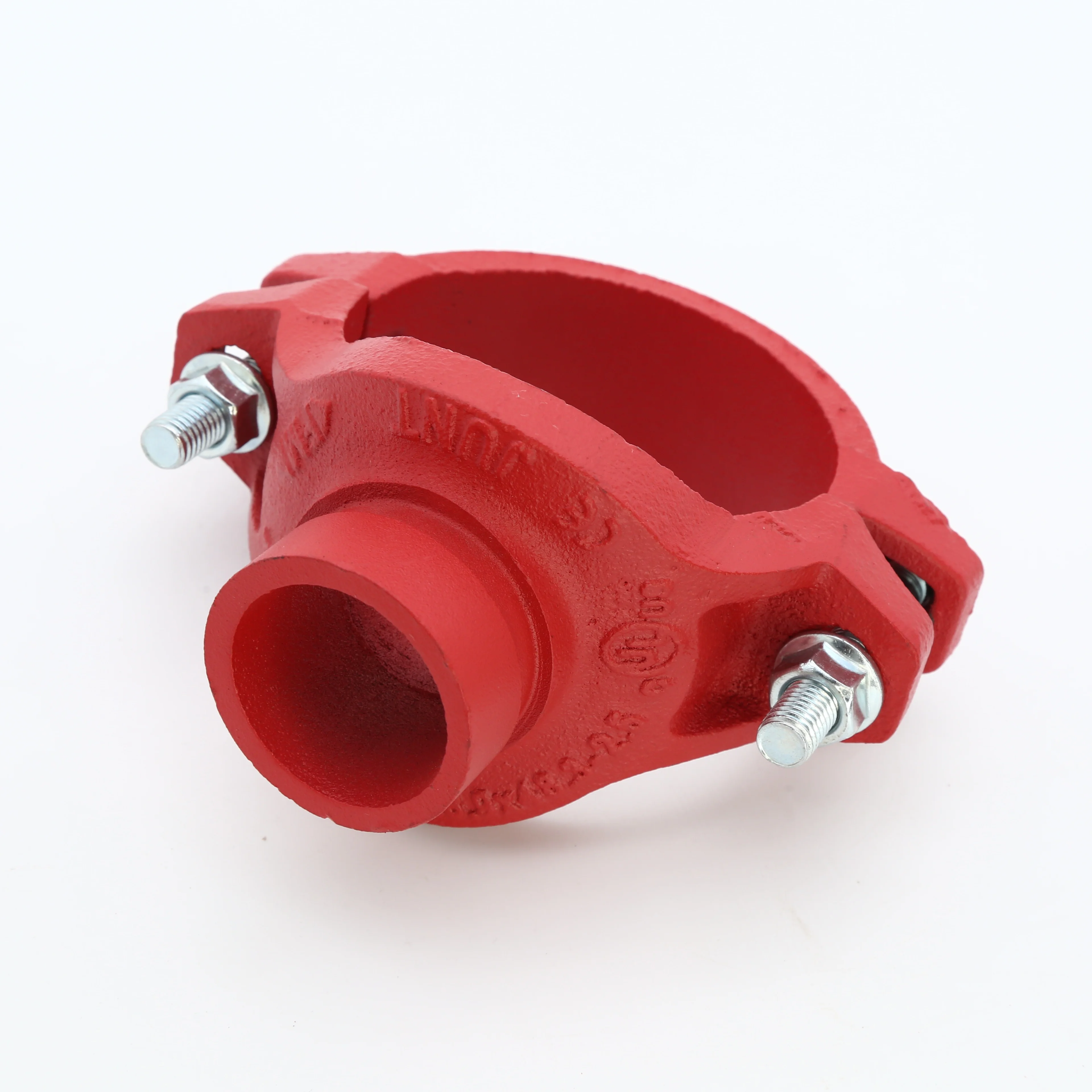 Fire fighting supplier DI grooved pipe fittings mechanical tee Rigid coupling
