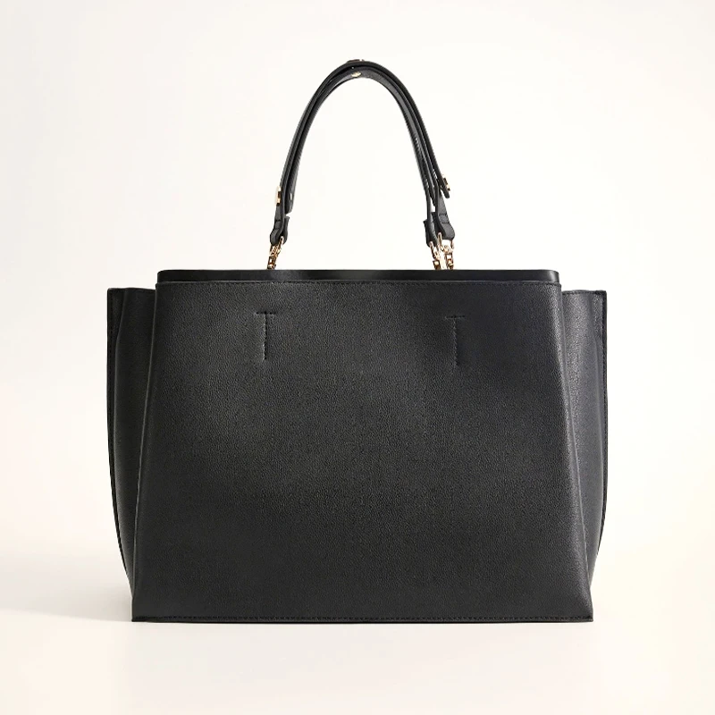 Alibaba wholesale pu leather bag classy designers customized large capacity business style tote bag