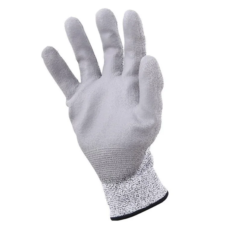 Anti-Cut Level 5 Protection Safety Work PU Cut Resistant Gloves