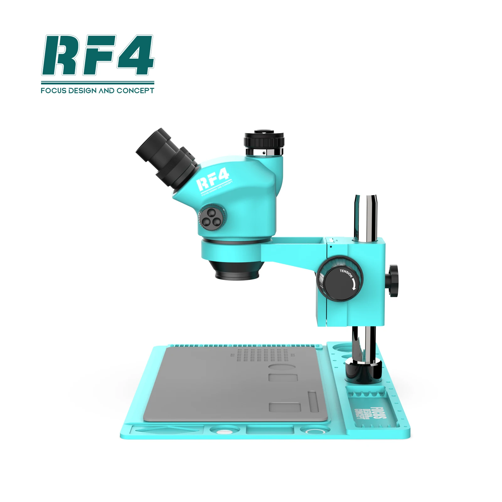 RF4 RF-7050TVD2 Optical Stereo Trinocular Microscope 70-50X Continuous Zoom for Electronic Phone Repair Jewelry Carving Tool