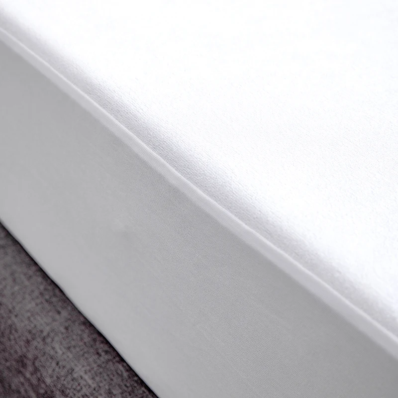 Bedspread Single Terry Towel Mattress Protector with 4 Corner Elastic Band Waterproof Mattress Cover