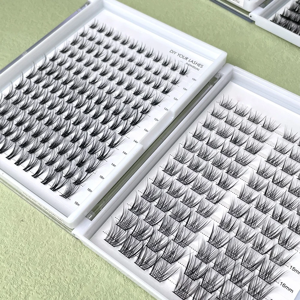 High Quality Wispy Diy Cluster Eyelash Extension Kit Wholesale Custom Logo Cluster Lashes Kit Eye Lash Segments Segment Diy Lash