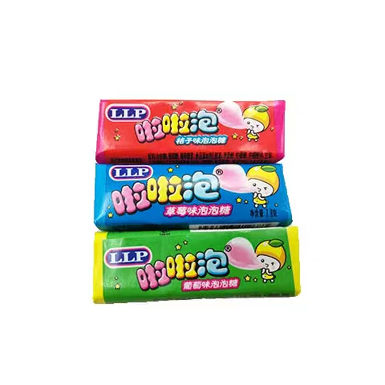 
Jar packing gum custom made low sugar sweet cartoon Fruity bubble gums candy 