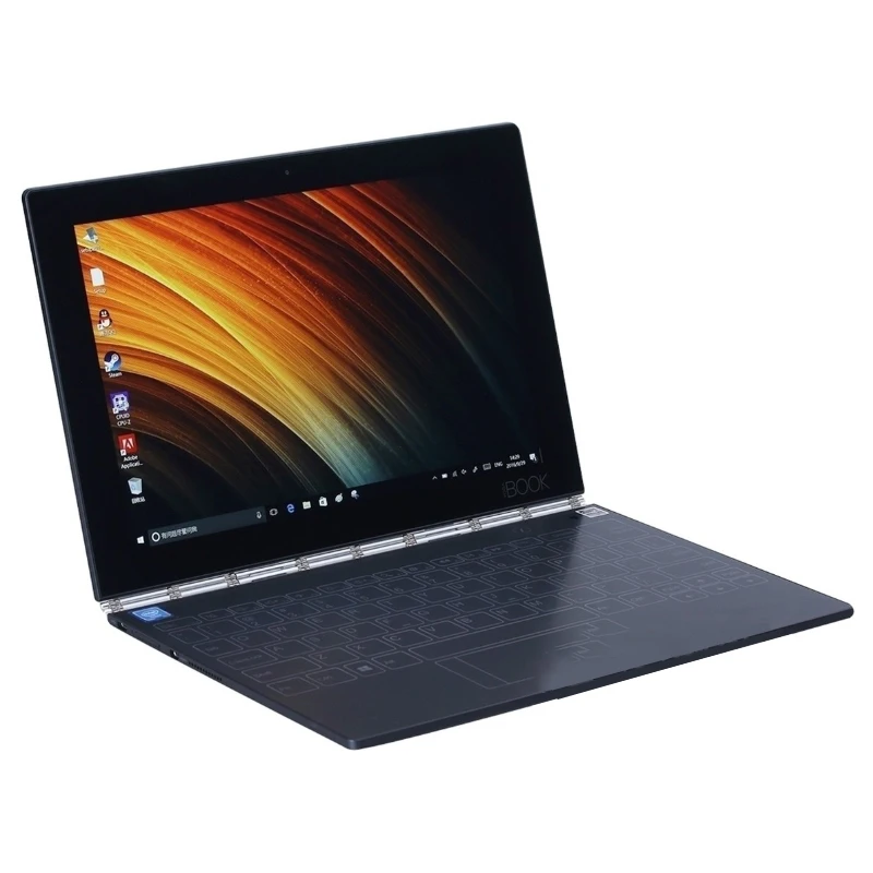 Планшет Lenovo YOGABOOK X91F, ноутбук, планшетный ПК 2 в 1, четырехъядерный процессор с виртуальной клавиатурой/стилусом