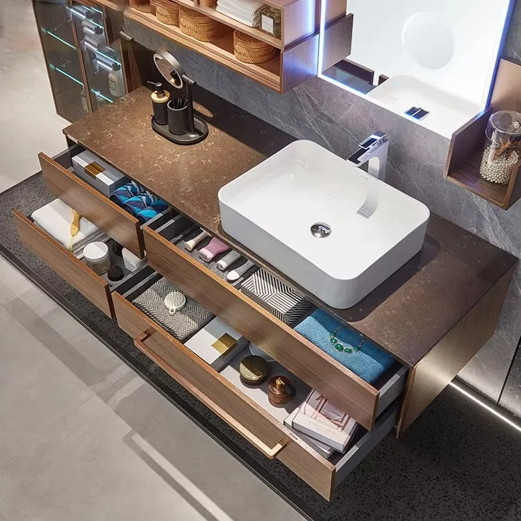 Modern design wooden Bathroom vanity table set and bath vanity set bathroom vanity cabinet