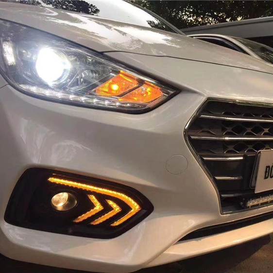 
Daytime running light for Hyundai Accent 2017-2019 DRL Foglamp for hyundai Solaris/accent Front bar light for Hyundai Accent 