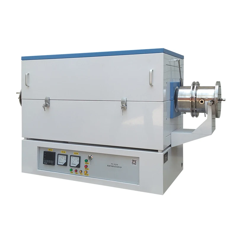 1200C sintering semiconductor or lithium battery heat treatment horizontal rotary kiln electric vacuum cvd tube furnace