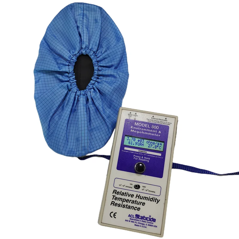 PE antistatic shoe covers more economical and practical than disposable shoe covers and made of striped or mesh fabric