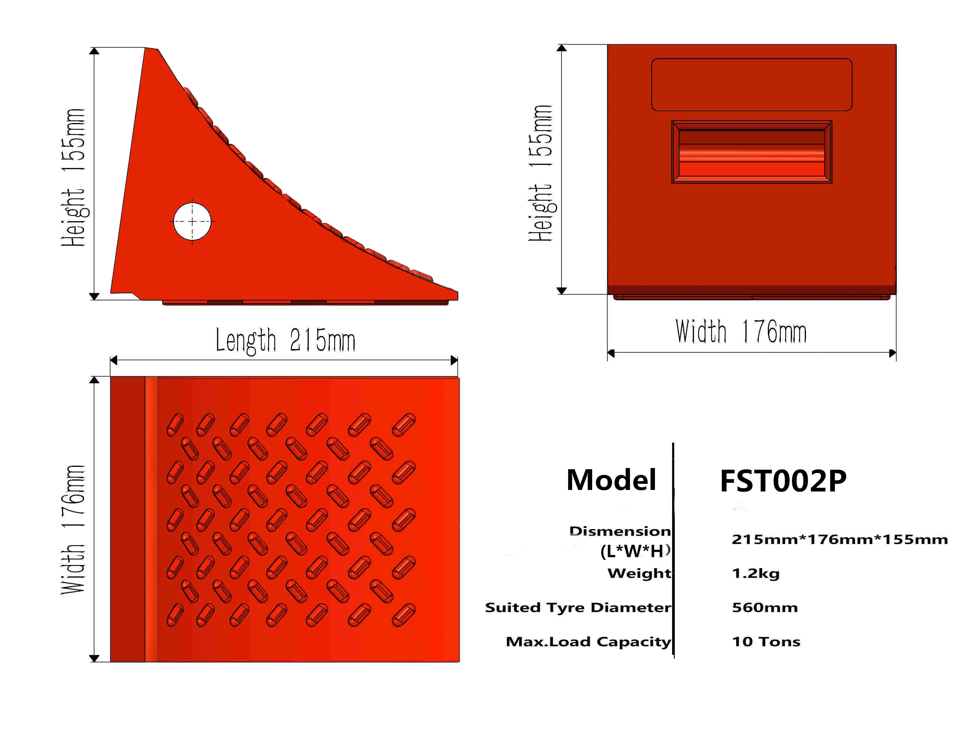 Indonesia hot sales Pu light duty  wheel chocks car tire stopper cheap wheel chock