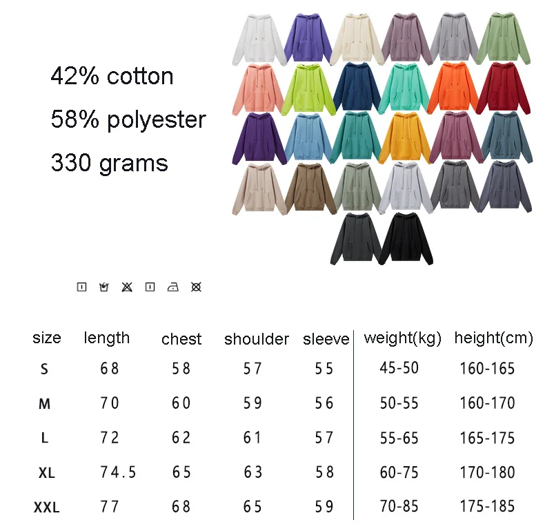 High quality 330gsm cotton unisex hoodie set custom heavyweight multiple colour oversized sweatpants and hoodie set