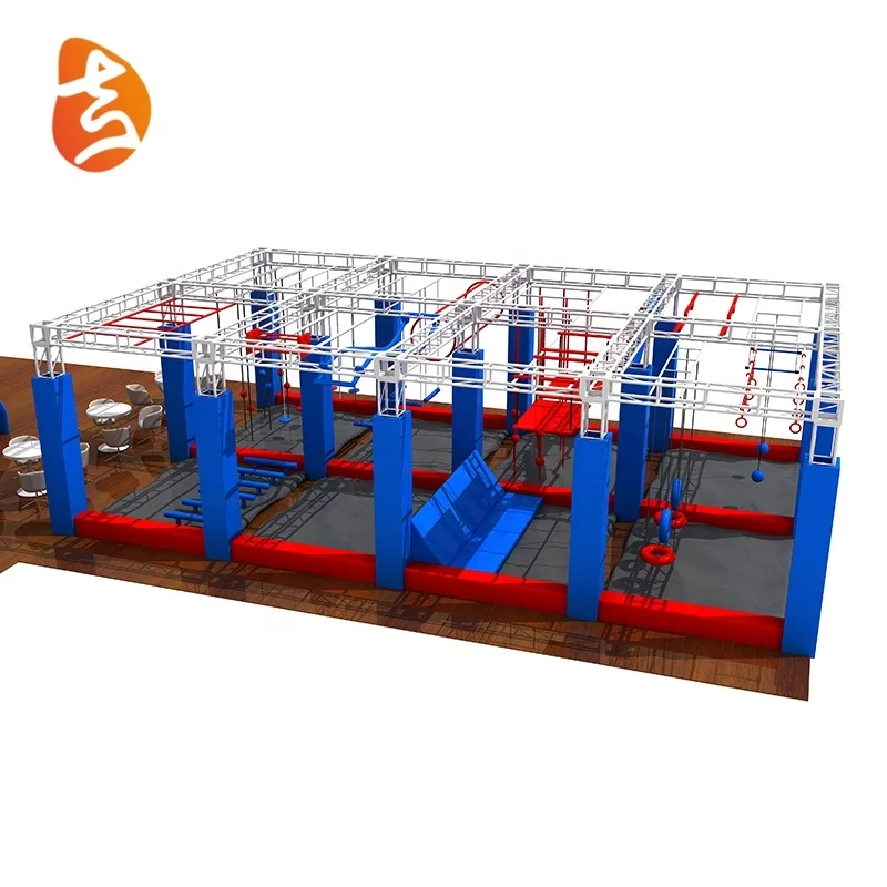 Kids Adult Indoor Adventure Games Zone Playground Multifunction Colorful  Water Form Warrior Obstacle Equipment for Men Women