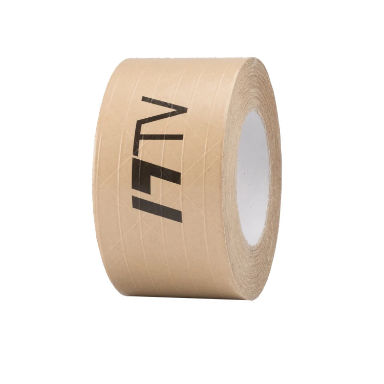Kraft Craft Gummed Self Adhesive 130 MIC Banding Custom Reinforced Packing Writable Paper Tape