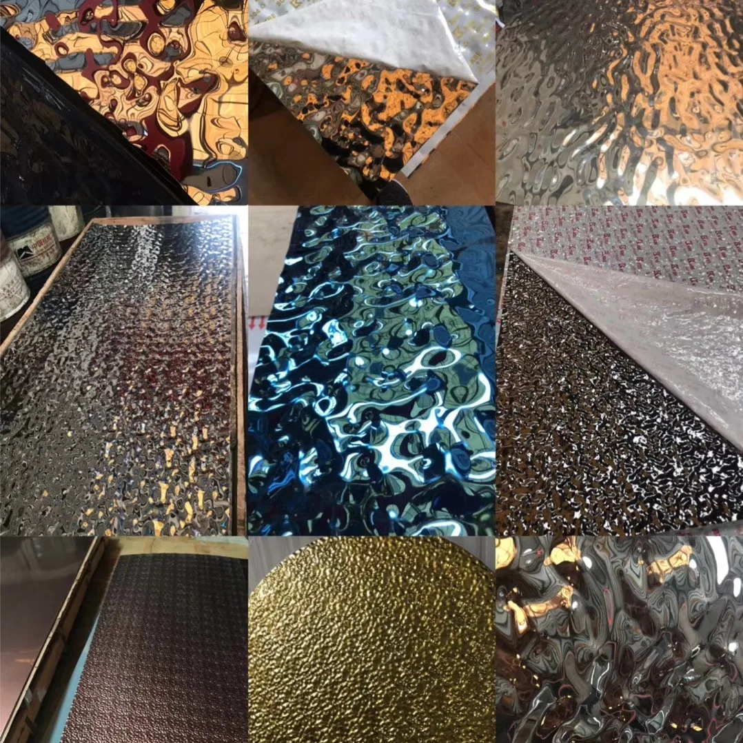 Gold Color Stainless Steel Sheet Decorative Wall Metal Panel 304 201 316