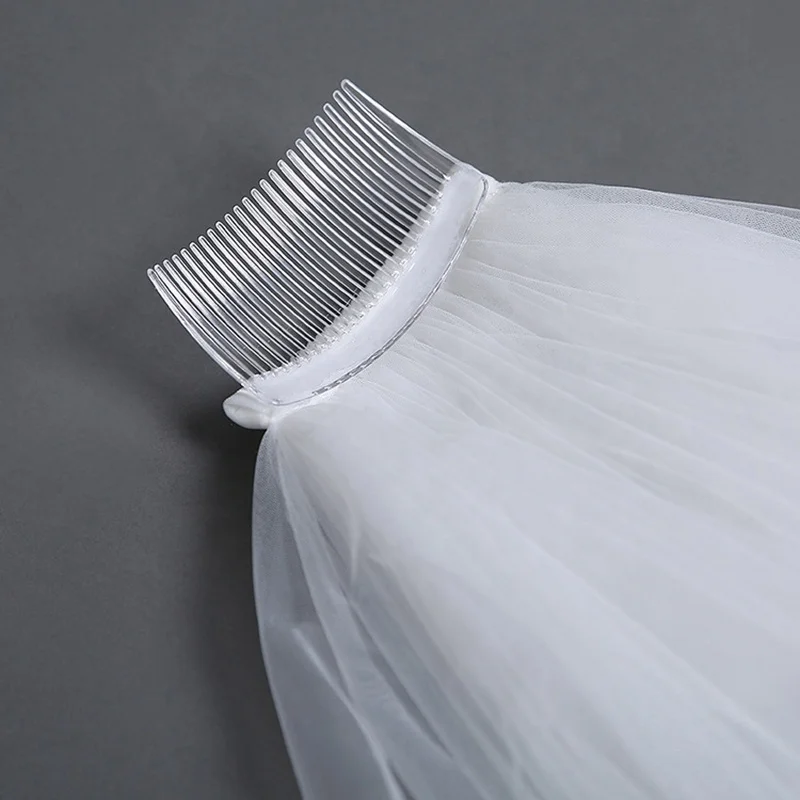 
Shenglan 3.5 Meter Ivory Cathedral Wedding Veils with Comb Long Lace Edge ivory veil wedding bridal wedding supplies 