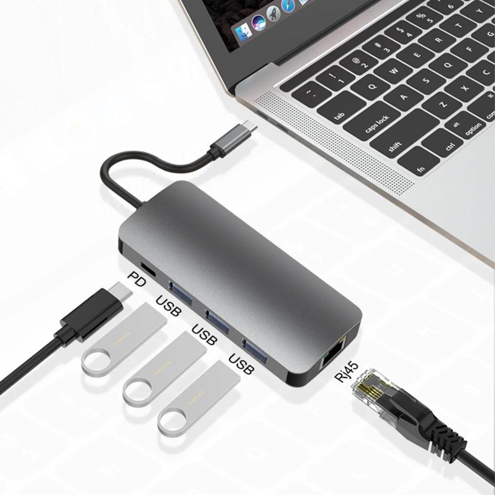 
High Cost-Effective Multiport Usb-C Adapter Usb 3.0 Docking Station For Laptop 