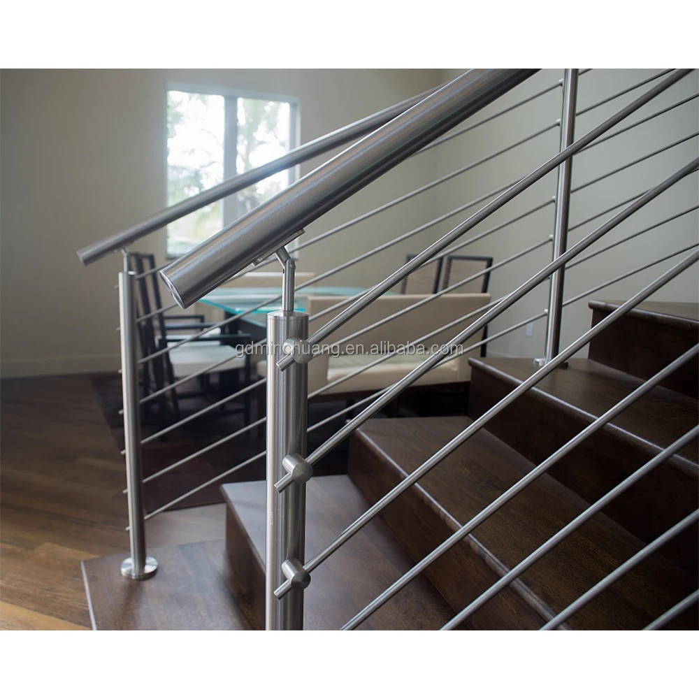 Waterproof outdoor rods railing stainless steel balustrade bar handrail balcony railings aluminium fence indoor balusteruster