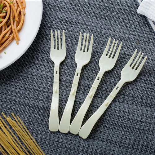 Disposable extended length 150mm plastic PP foldable folding plastic fork