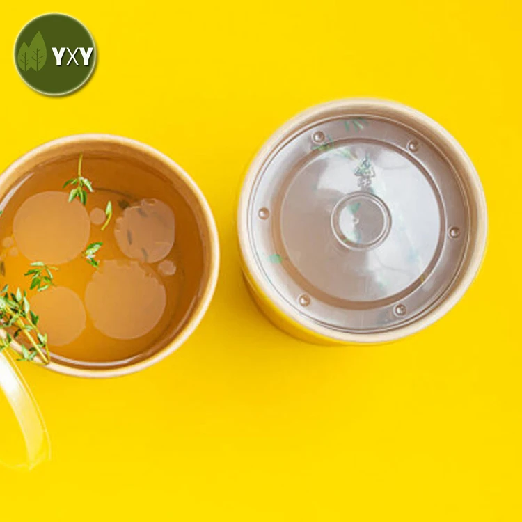 Get!!! High Quality Disposable Takeaway Paper Soup Cups With LID