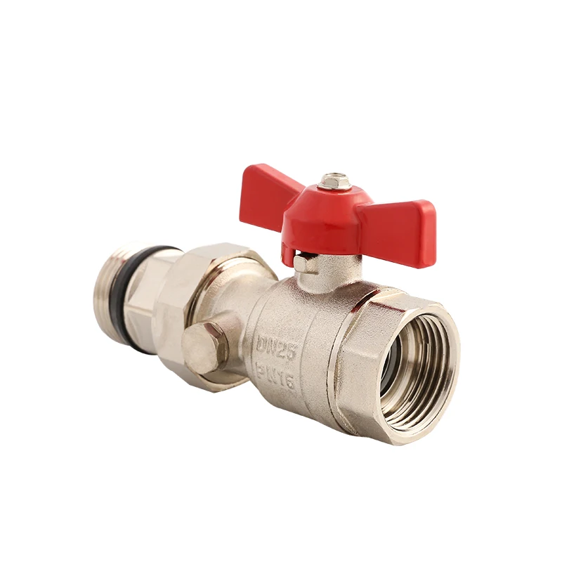 Ce certificate Brass Inlet and Outlet  Ball Valve  with Thermometer for Pex Manifold