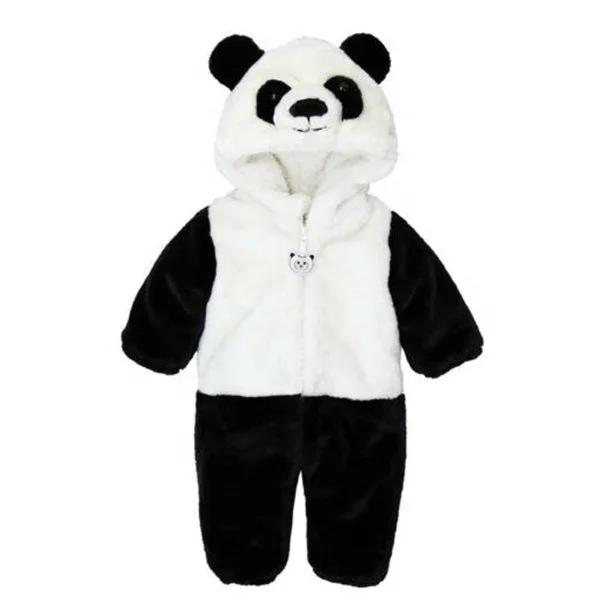 Toddler Baby Boy Girl Kid Cute Warm Winter Panda Jumpsuits Overall Romper Clothes