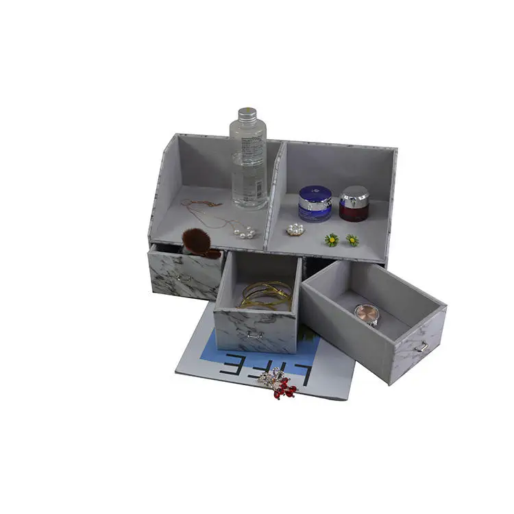 2022 г., органайзер для макияжа из искусственной кожи с мраморным рисунком, для туалетного столика, для хранения кистей, для оформления макияжа, инструменты для макияжа