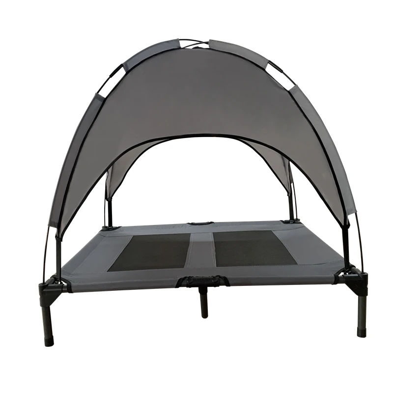 Dog Bed Indoor Outdoor Cooling Elevated Pet Air Cot With Removable Canopy Shade Tent