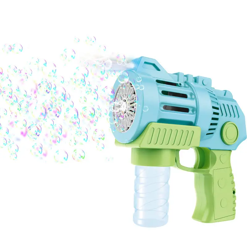 15 hole LED Light Bubble Gun Machine 90ml Automatic Space Gun Bubble Blower Water Electric Bubble Gun Toys For Kids