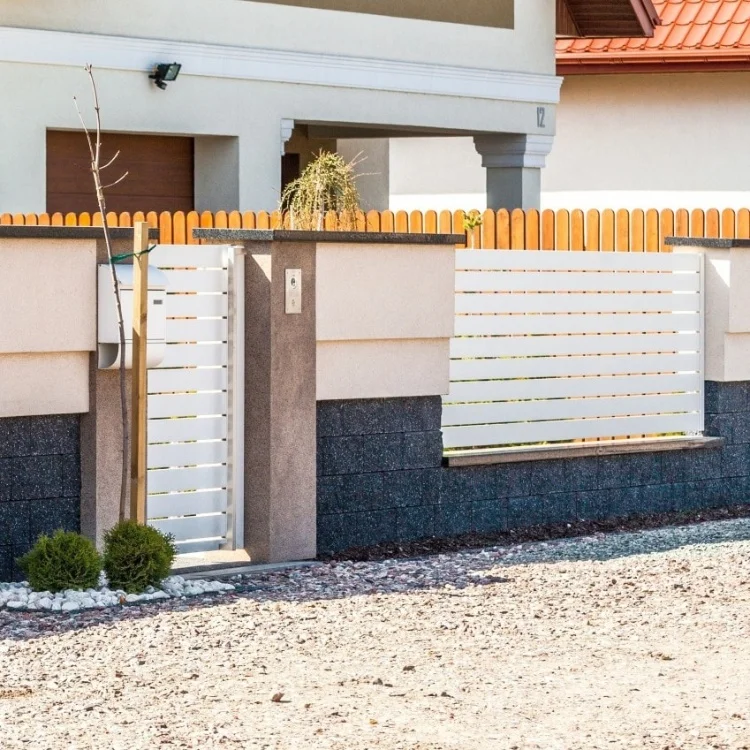 Good Selling Fence Posts Aluminum Gate Rot Proof Aluminum Slat Fencing Gate White Aluminum Gates For Houses