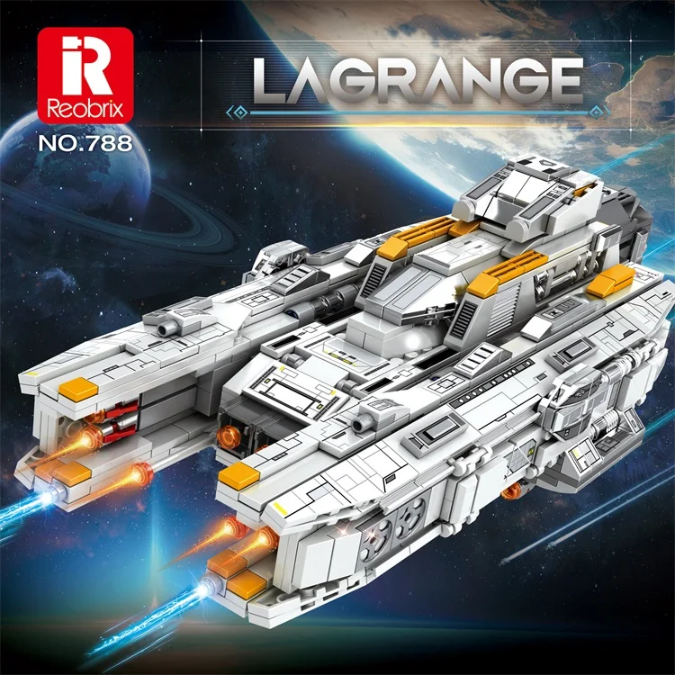 The Lagrange Series Future Warships Model Bricks B192 Heavy Attack Aircraft Building Blocks Toy Set With Lighting