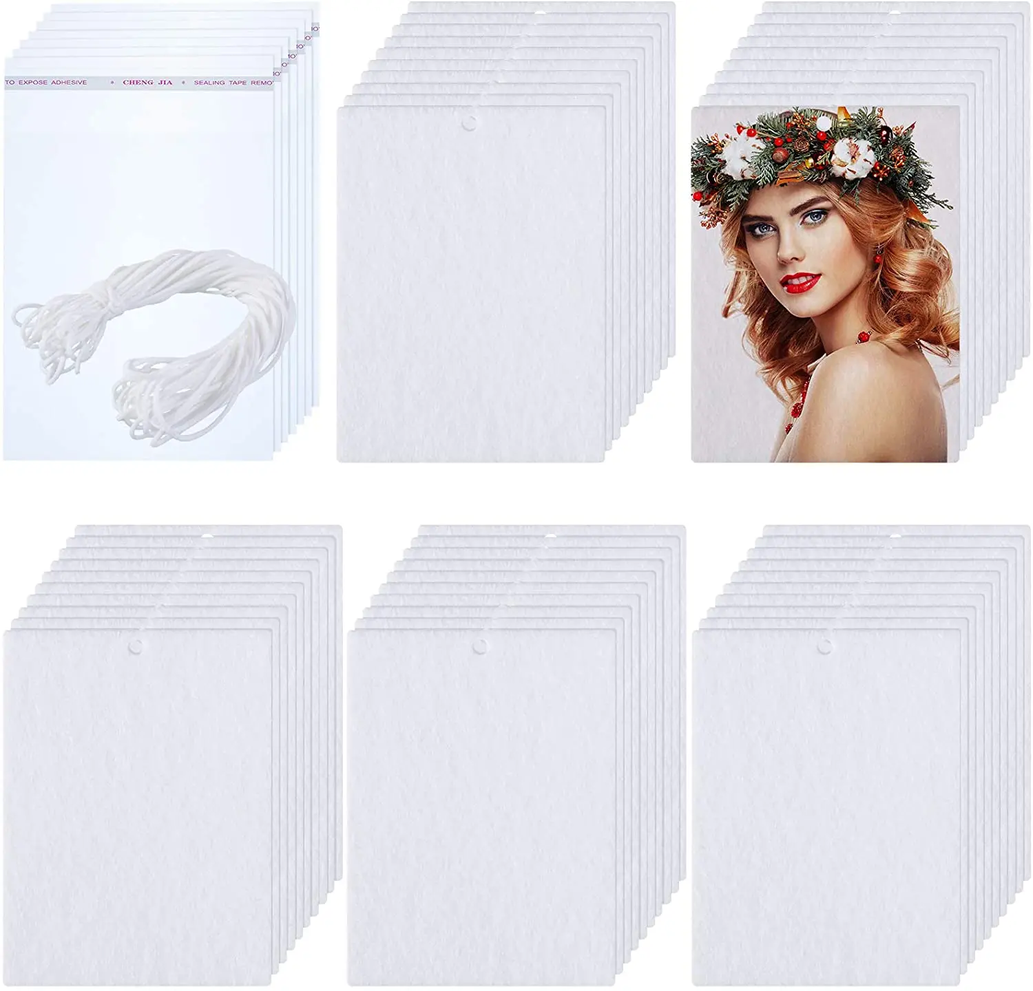 Cheap White Car Fragrant Scented Hanging Blank DIY Sublimation Felt air Freshener Sheet for Car Interior Wse and Decor