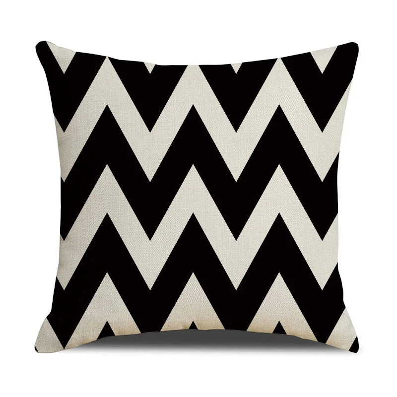Nordic Geometry Black White Cushion Pillow Cover Home Decorative Office Sofa Polyester PillowCase