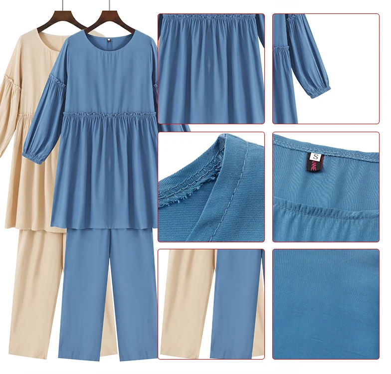 Khamis Arab Islamic Clothing Thobe Women Suit Set Islamic Clothing  Plus  SizeMuslim Women Dress Abaya Dubai Islamic Clothing