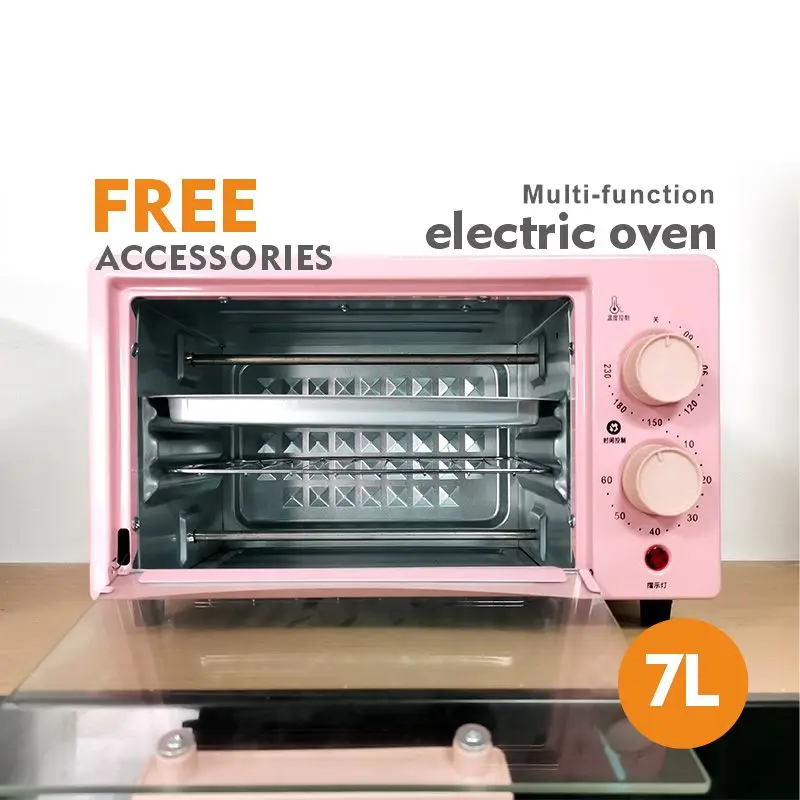 7L Chicken Pizza Convection Mini Bread Oven Bakery Multifunctional Domestic Top Cupboard Toaster Small Conventional Smart Ovens